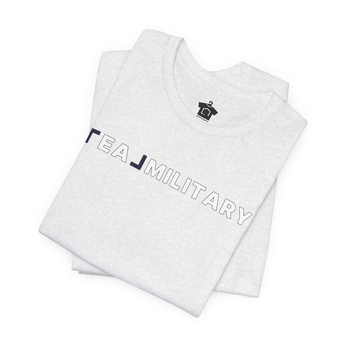 REAL Military Contrast Logo Text & Flag - T-Shirt | ShirtyAgents