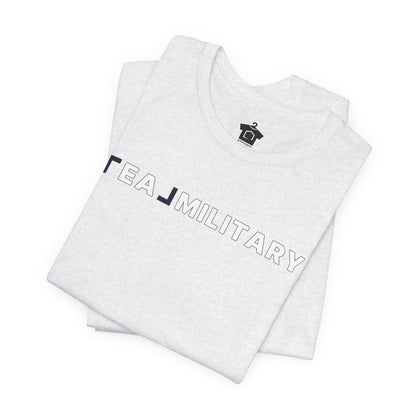 REAL Military Contrast Logo Text & Flag - T-Shirt | ShirtyAgents
