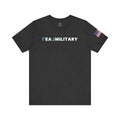 REAL Military Contrast Logo Text & Flag - T-Shirt | ShirtyAgents