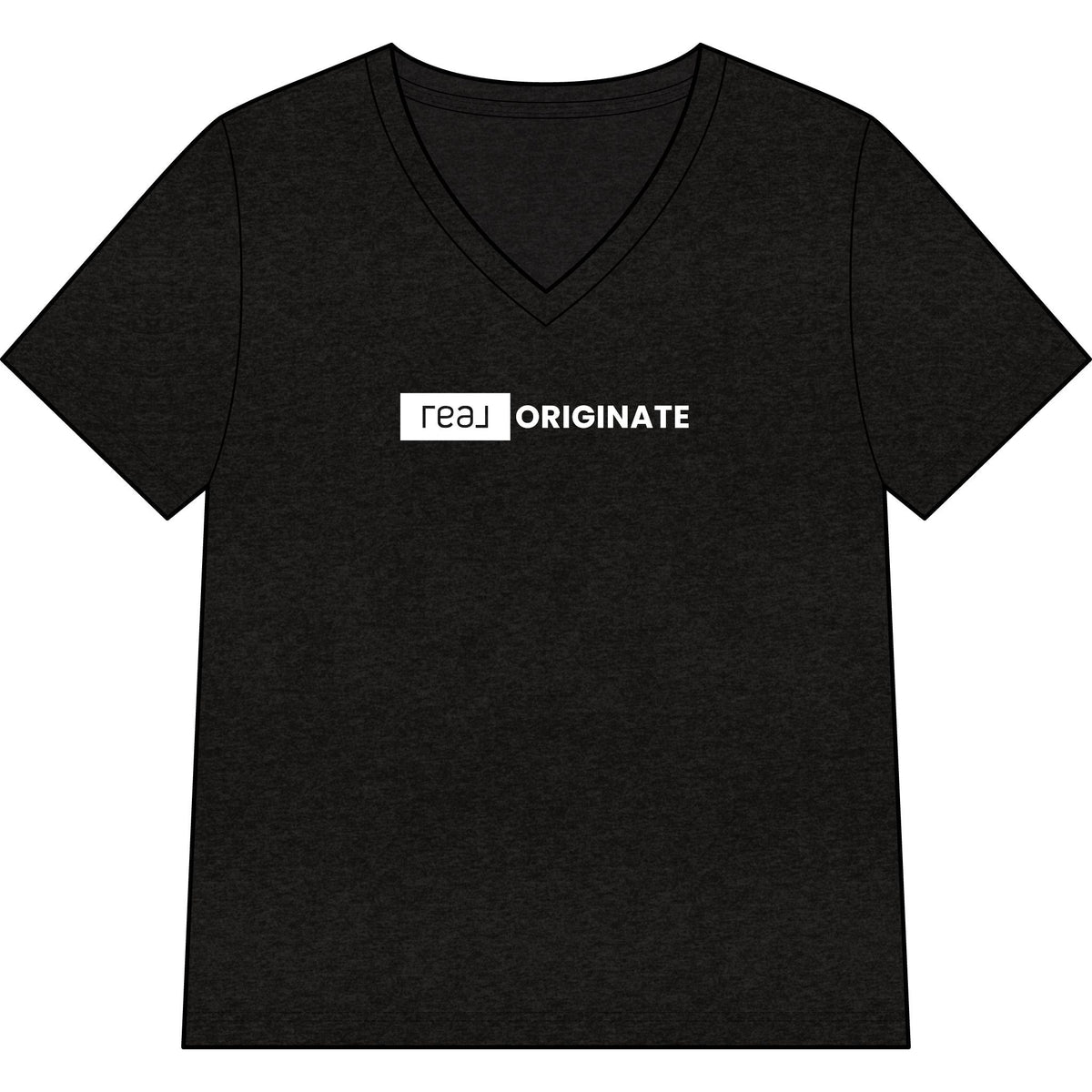 REAL Originate Mortgage | Relaxed V - Neck Tee - T-Shirt | ShirtyAgents
