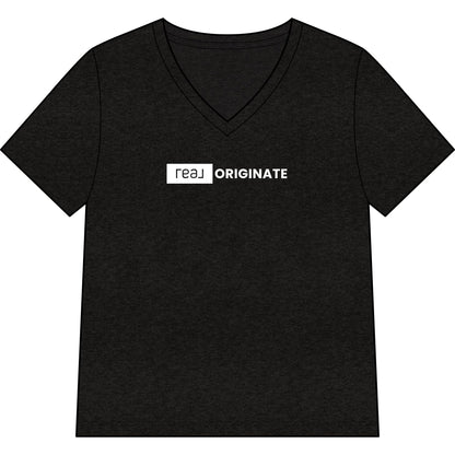 REAL Originate Mortgage | Relaxed V - Neck Tee - T-Shirt | ShirtyAgents