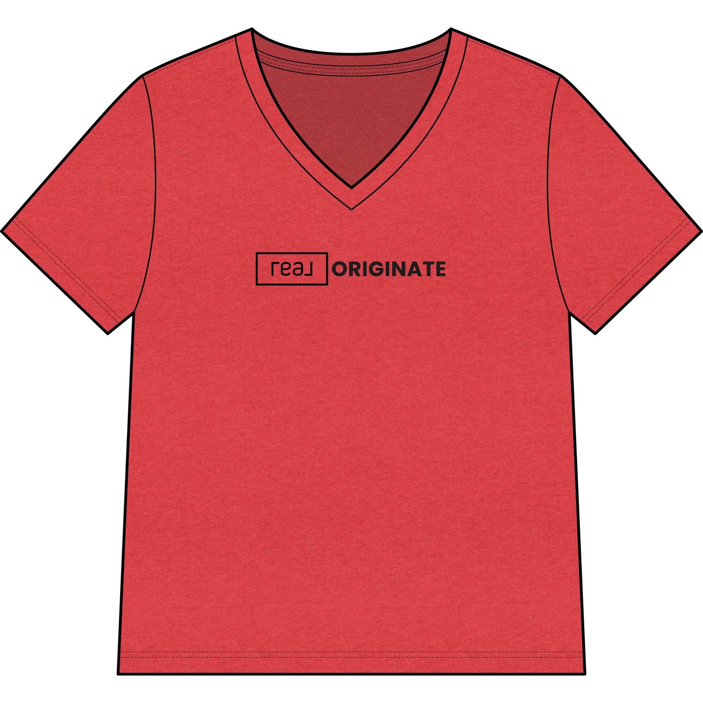 REAL Originate Mortgage | Relaxed V - Neck Tee - T-Shirt | ShirtyAgents