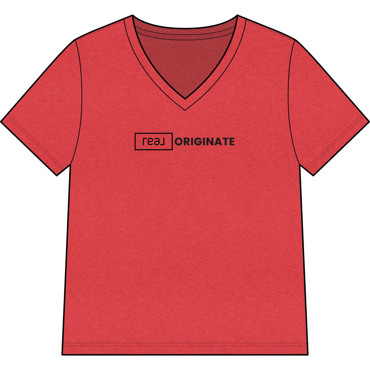 REAL Originate Mortgage | Relaxed V - Neck Tee - T-Shirt | ShirtyAgents