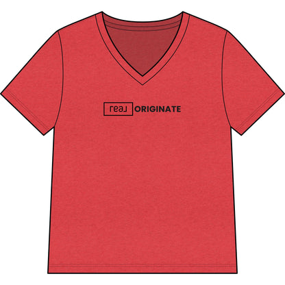 REAL Originate Mortgage | Relaxed V - Neck Tee - T-Shirt | ShirtyAgents