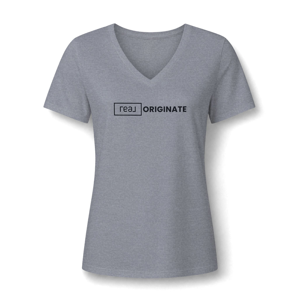 REAL Originate Mortgage | Relaxed V-Neck Tee - T-Shirt | ShirtyAgents