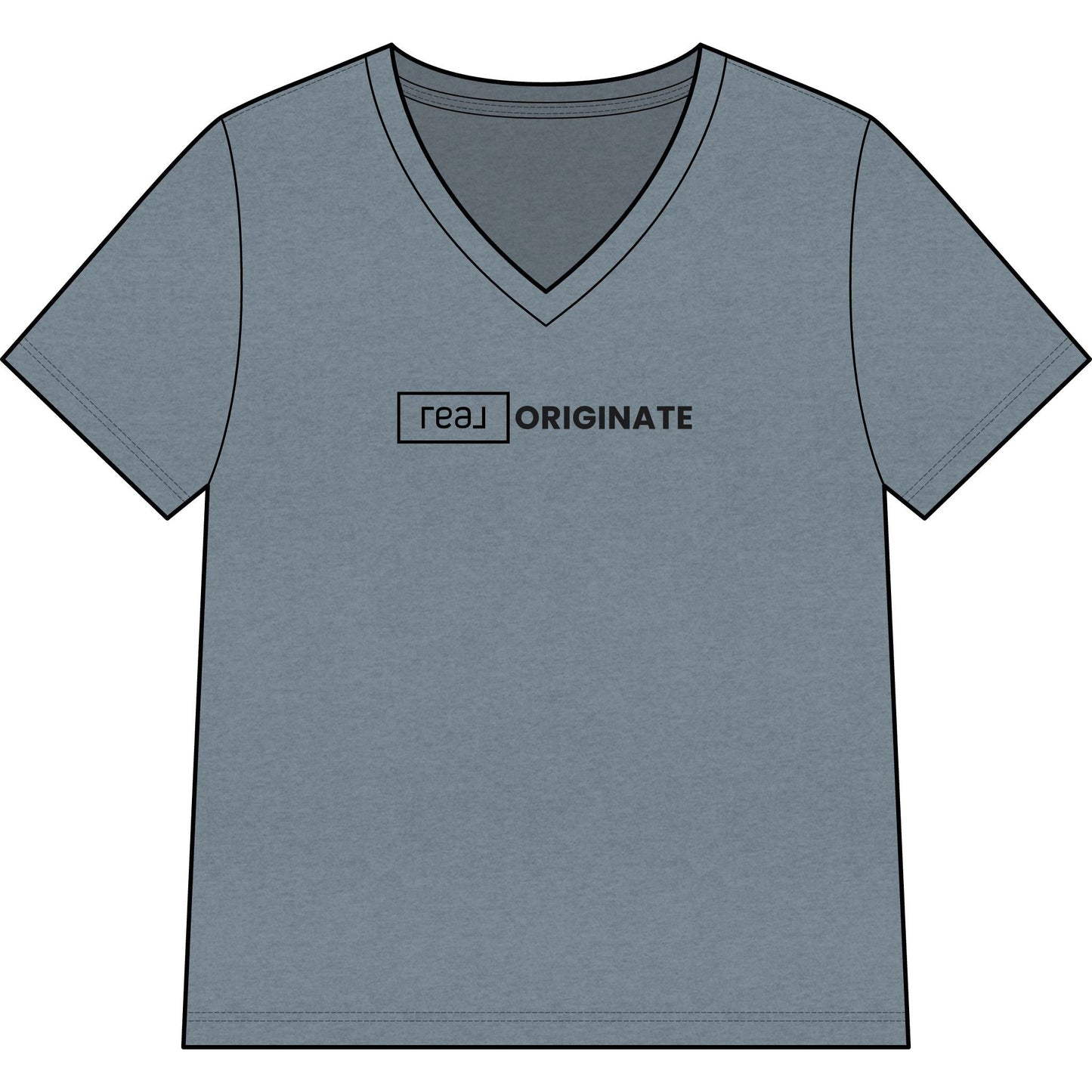 REAL Originate Mortgage | Relaxed V - Neck Tee - T-Shirt | ShirtyAgents