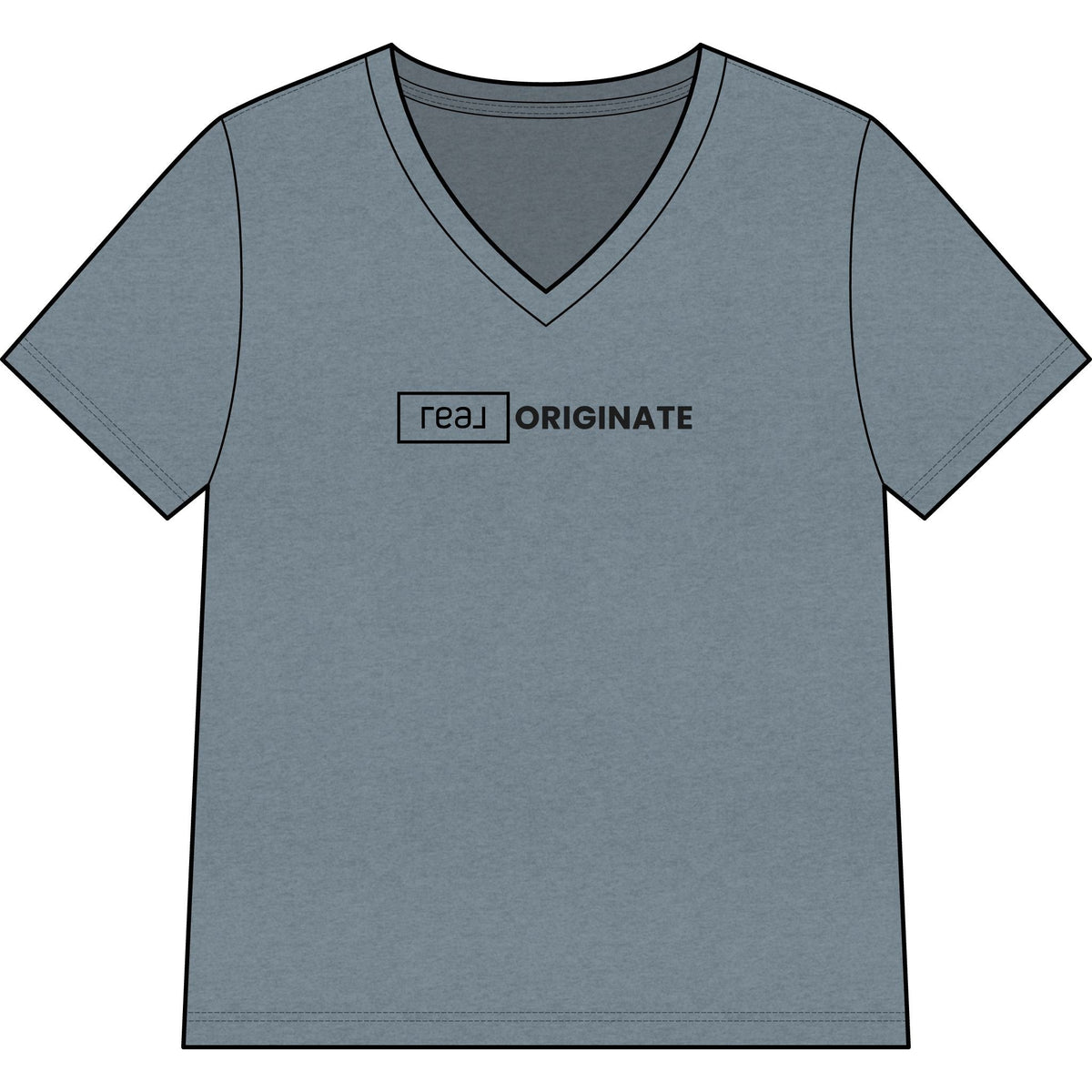 REAL Originate Mortgage | Relaxed V - Neck Tee - T-Shirt | ShirtyAgents