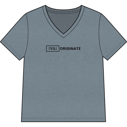 REAL Originate Mortgage | Relaxed V - Neck Tee - T-Shirt | ShirtyAgents