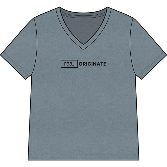 REAL Originate Mortgage | Relaxed V - Neck Tee - T-Shirt | ShirtyAgents