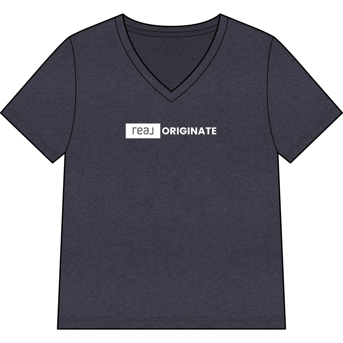 REAL Originate Mortgage | Relaxed V - Neck Tee - T-Shirt | ShirtyAgents