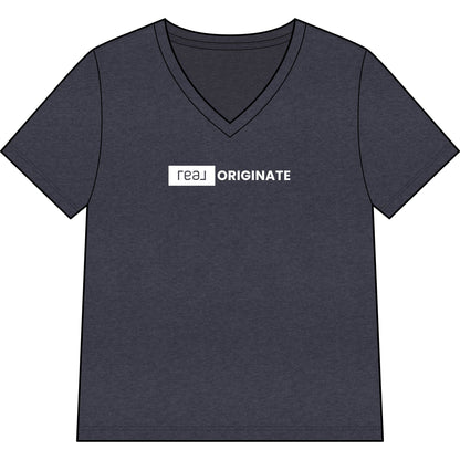 REAL Originate Mortgage | Relaxed V - Neck Tee - T-Shirt | ShirtyAgents