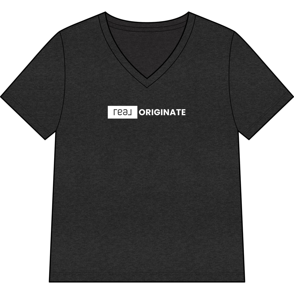 REAL Originate Mortgage | Relaxed V - Neck Tee - T-Shirt | ShirtyAgents