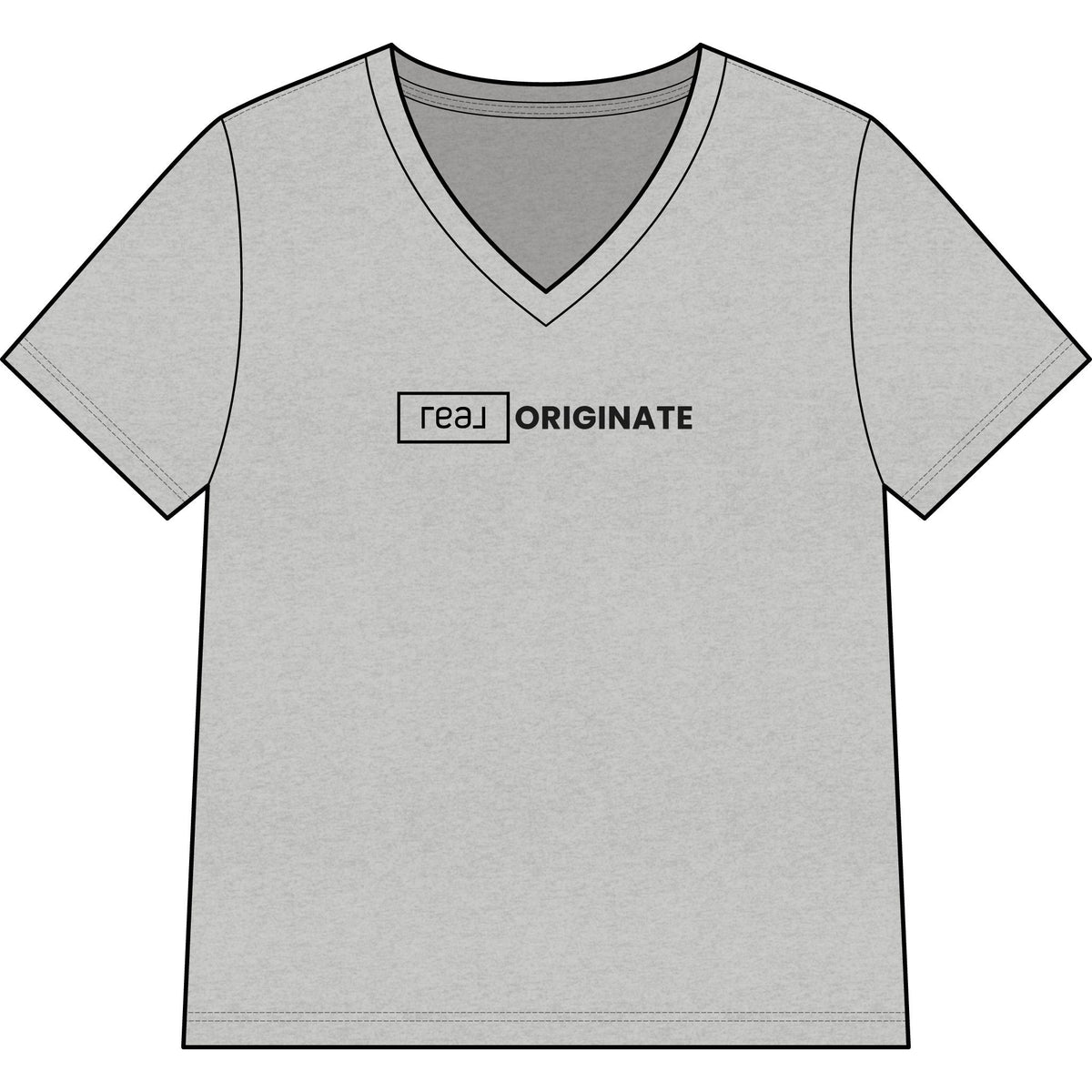 REAL Originate Mortgage | Relaxed V - Neck Tee - T-Shirt | ShirtyAgents