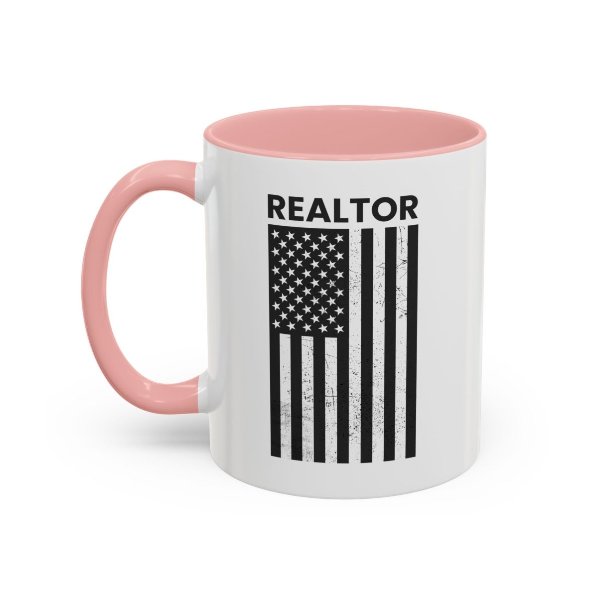 Realtor Black & White Distressed Flag Coffee Mug - Mug | ShirtyAgents