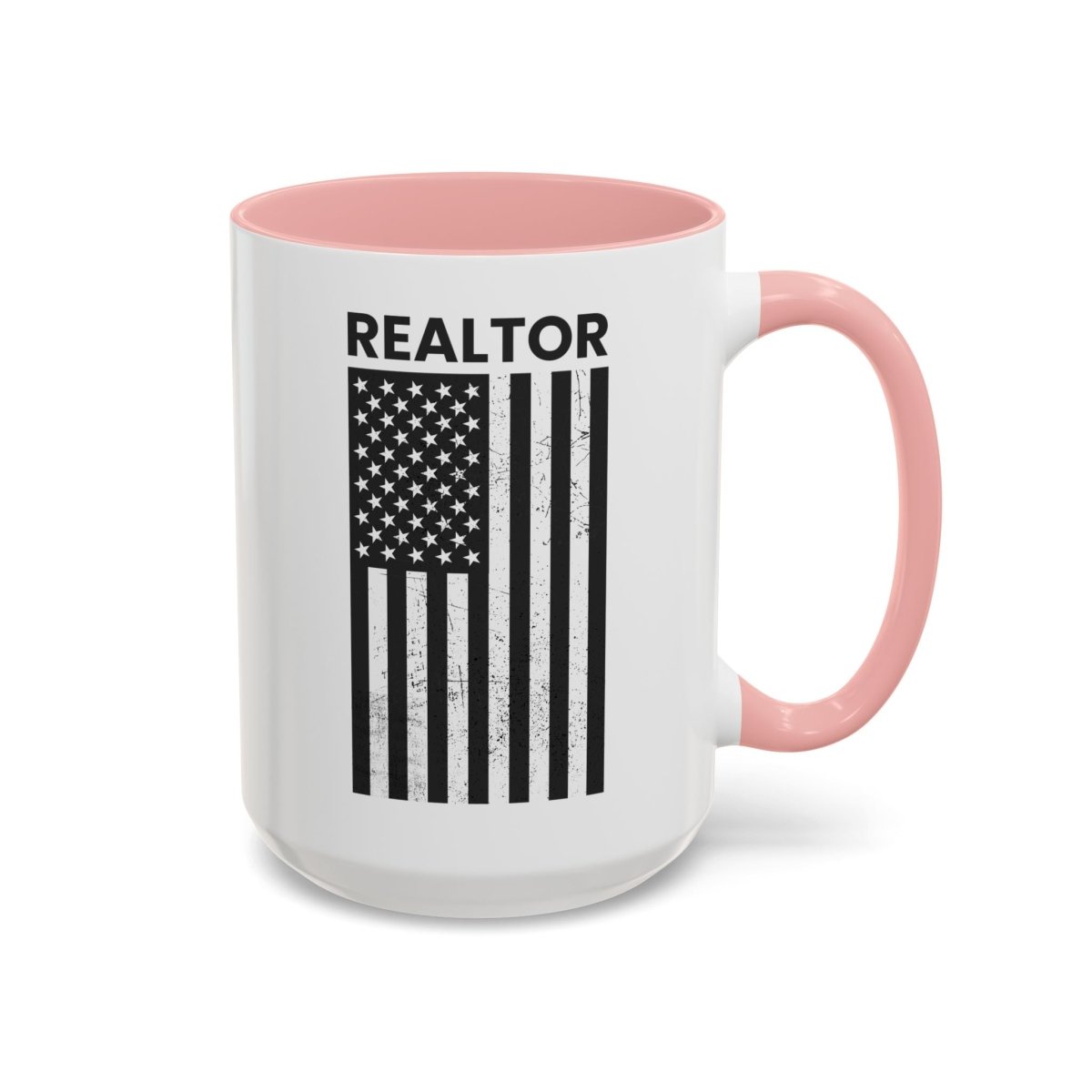 Realtor Black & White Distressed Flag Coffee Mug - Mug | ShirtyAgents