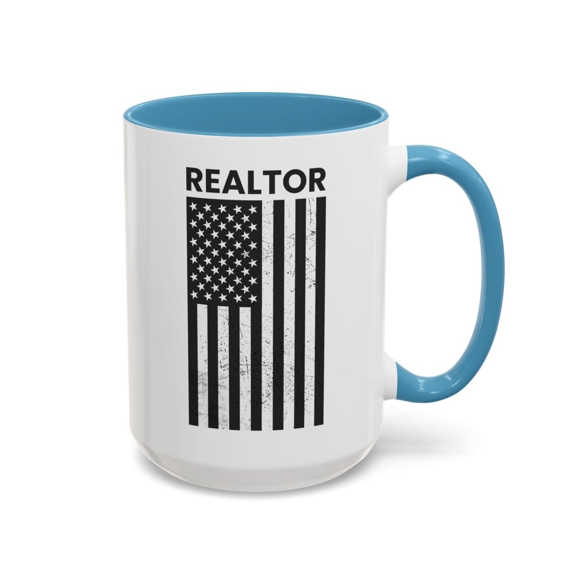 Realtor Black & White Distressed Flag Coffee Mug - Mug | ShirtyAgents