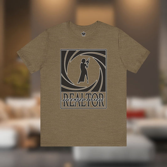 Realtor: Licensed to Sell – Woman with Key T-Shirt - T-Shirt | ShirtyAgents