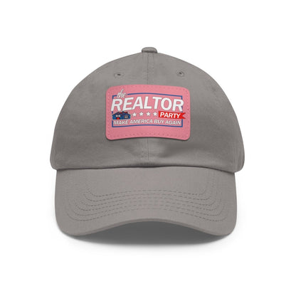 Realtor Party Make America Buy Again Hat with Leather Patch - Hats | ShirtyAgents
