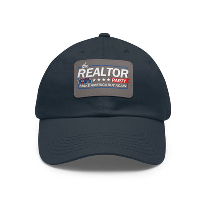 Realtor Party Make America Buy Again Hat with Leather Patch - Hats | ShirtyAgents