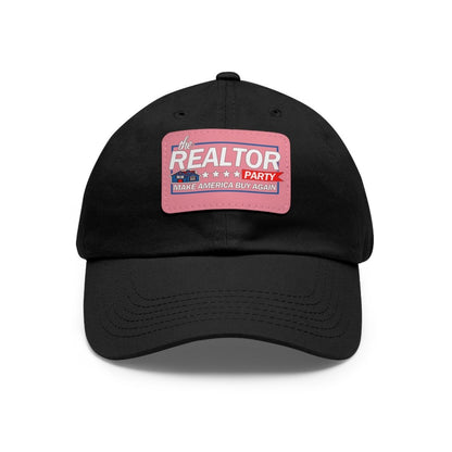 Realtor Party Make America Buy Again Hat with Leather Patch - Hats | ShirtyAgents