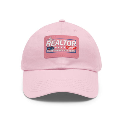 Realtor Party Make America Buy Again Hat with Leather Patch - Hats | ShirtyAgents