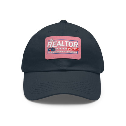 Realtor Party Make America Buy Again Hat with Leather Patch - Hats | ShirtyAgents