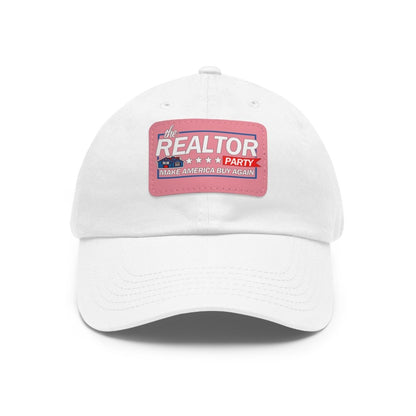 Realtor Party Make America Buy Again Hat with Leather Patch - Hats | ShirtyAgents
