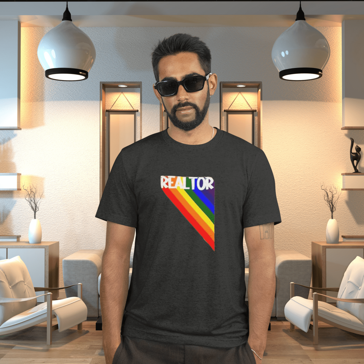 Realtor Rainbow Triangle Tshirt - T-Shirt | ShirtyAgents