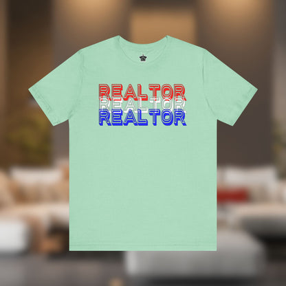 Realtor Red White & Blue T-Shirt - T-Shirt | ShirtyAgents