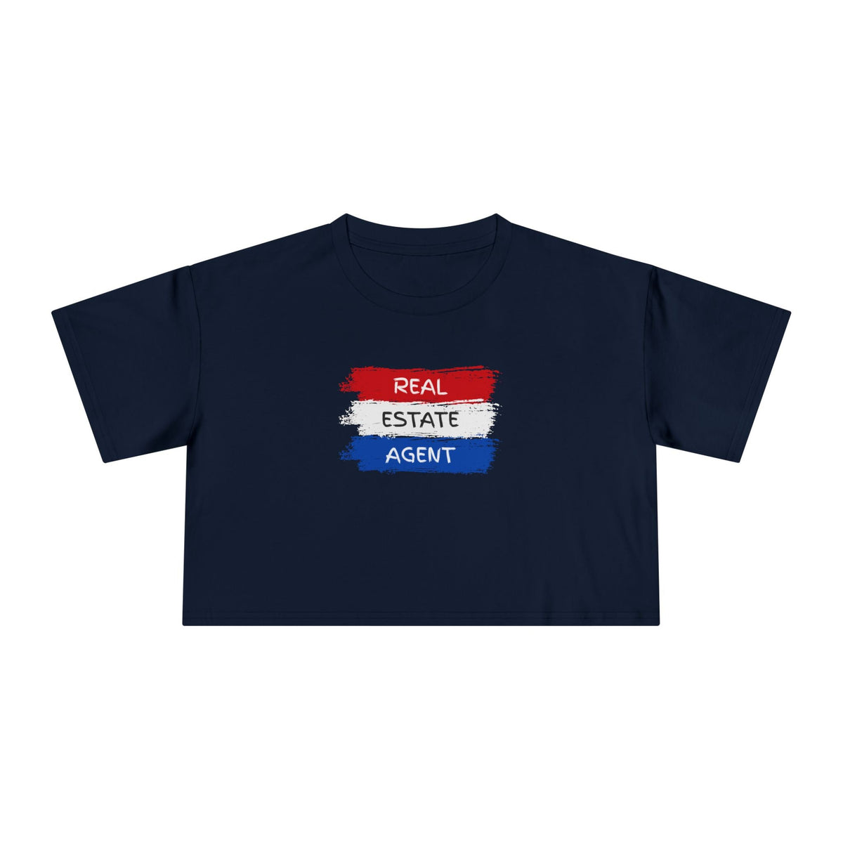 Red White Blue Stripes Real Estate Agent | Women's Crop Tee - T-Shirt | ShirtyAgents