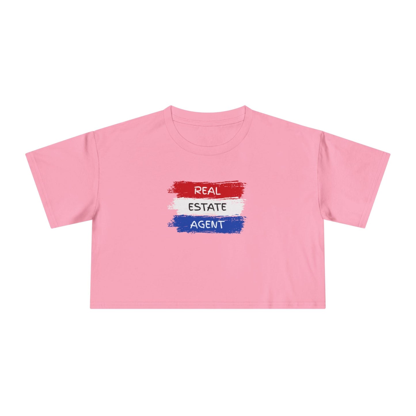 Red White Blue Stripes Real Estate Agent | Women's Crop Tee - T-Shirt | ShirtyAgents