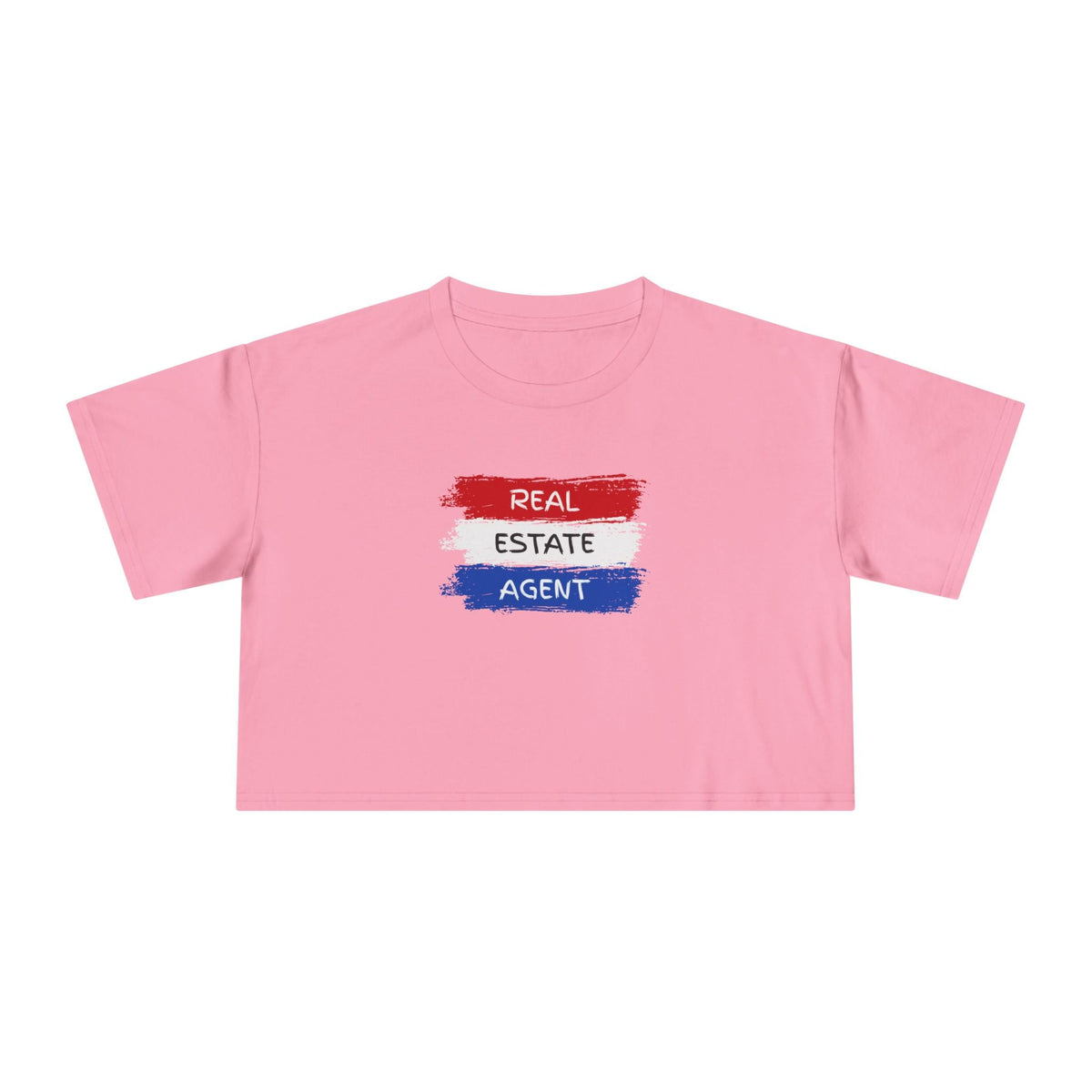 Red White Blue Stripes Real Estate Agent | Women's Crop Tee - T-Shirt | ShirtyAgents