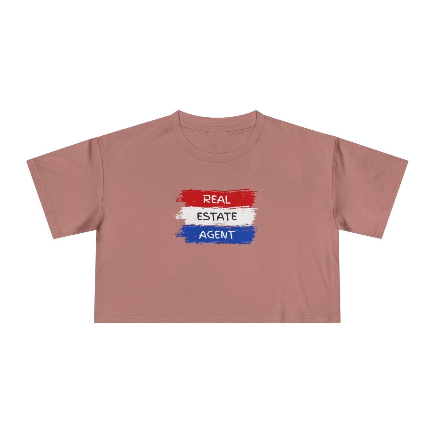 Red White Blue Stripes Real Estate Agent | Women's Crop Tee - T-Shirt | ShirtyAgents