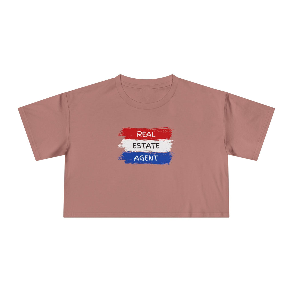 Red White Blue Stripes Real Estate Agent | Women's Crop Tee - T-Shirt | ShirtyAgents