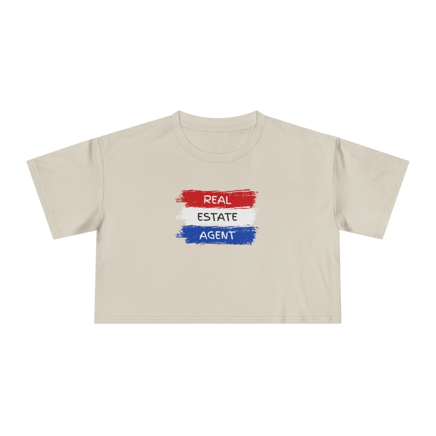 Red White Blue Stripes Real Estate Agent | Women's Crop Tee - T-Shirt | ShirtyAgents