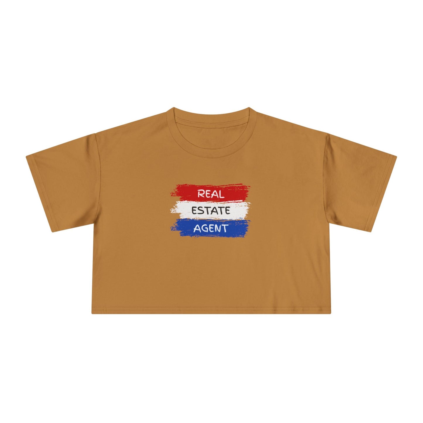 Red White Blue Stripes Real Estate Agent | Women's Crop Tee - T-Shirt | ShirtyAgents