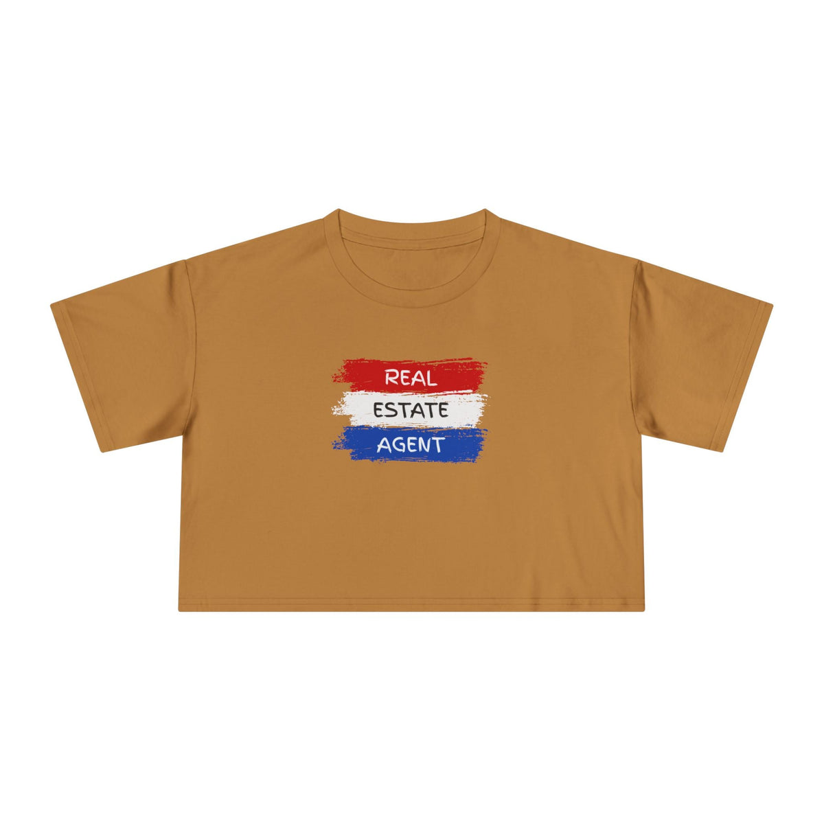 Red White Blue Stripes Real Estate Agent | Women's Crop Tee - T-Shirt | ShirtyAgents