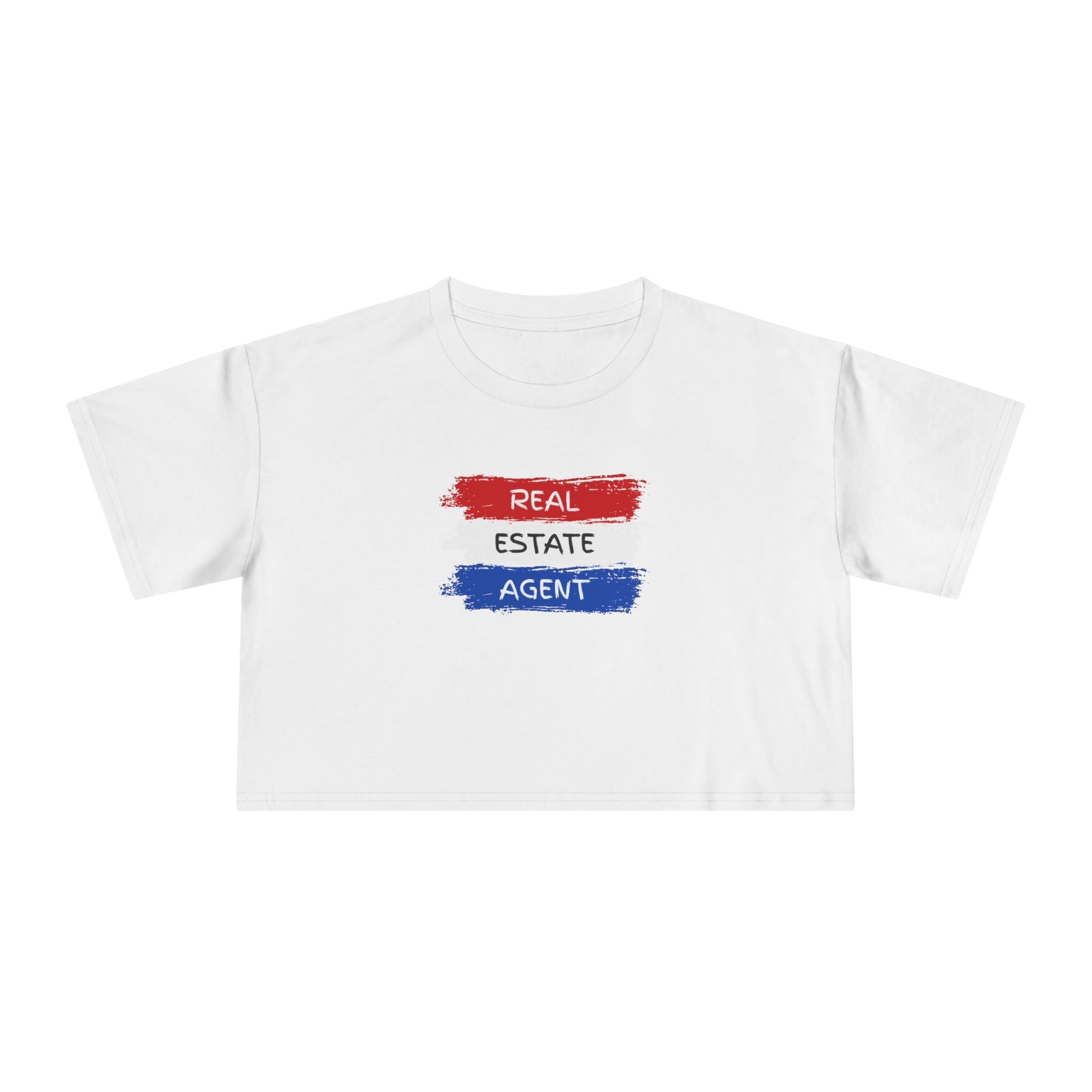 Red White Blue Stripes Real Estate Agent | Women's Crop Tee - T-Shirt | ShirtyAgents
