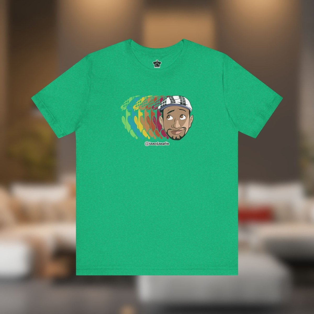 Retro Repeat Head Logo ianofaustin - T-Shirt | ShirtyAgents