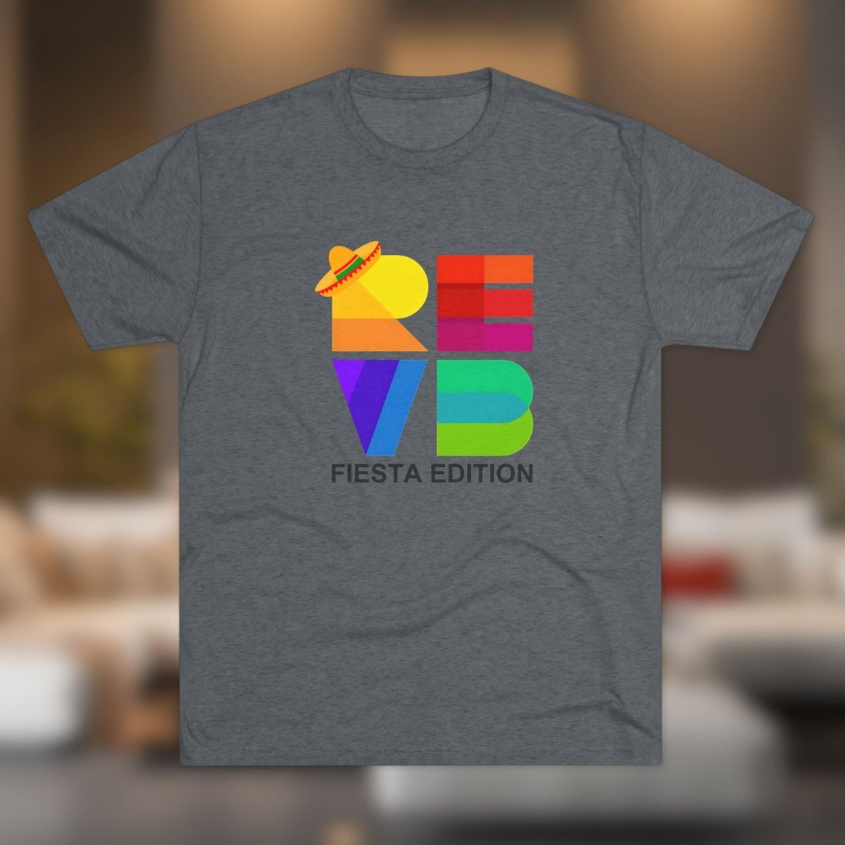 REVB Cubed Big Fiesta Edition Tri - Blend Tee - T-Shirt | ShirtyAgents
