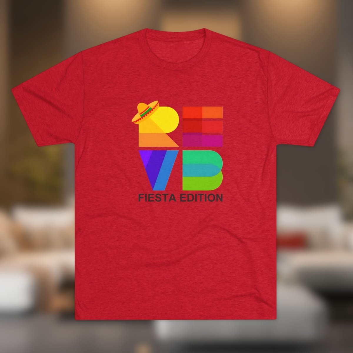 REVB Cubed Big Fiesta Edition Tri - Blend Tee - T-Shirt | ShirtyAgents