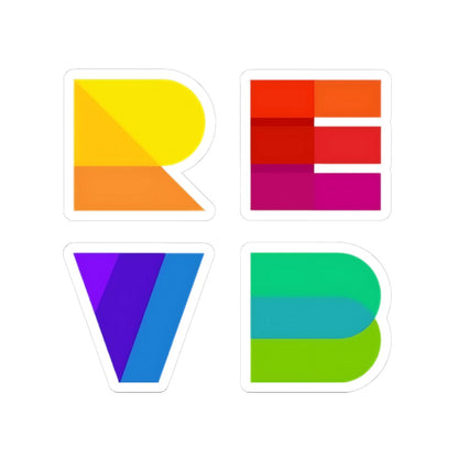 REVB Square Color Pop Stickers - Paper products | ShirtyAgents