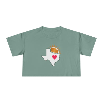 Sun City Savvy Logo | Women's Crop Tee - T-Shirt | ShirtyAgents