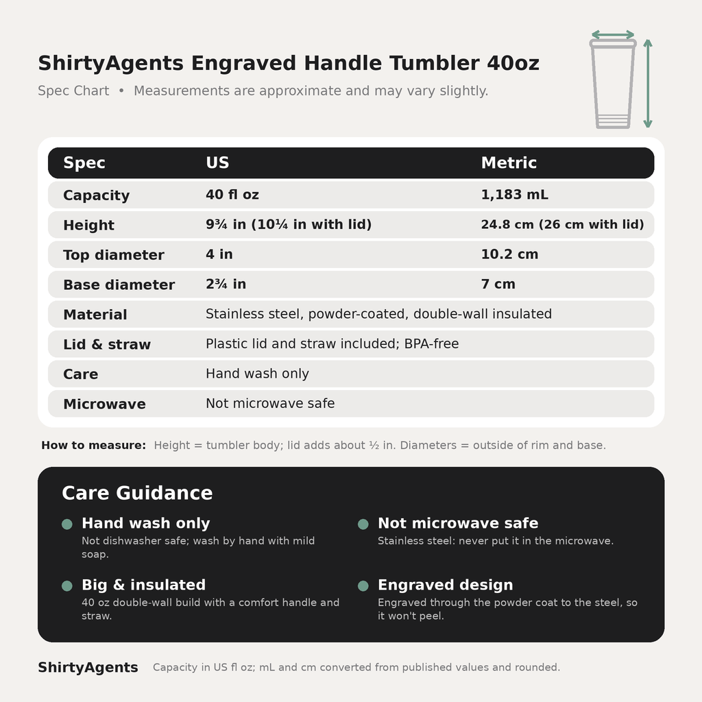 Tami Price Properties | 40oz Handle Tumbler, Engraved - Mug | ShirtyAgents