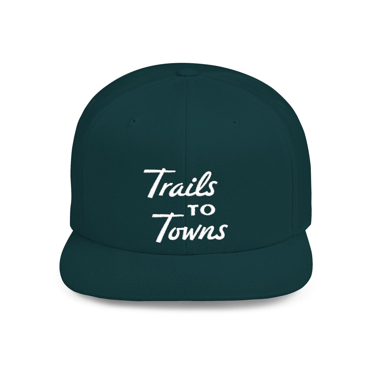 Trails to Towns by Greg Goad | Embroidered Flat Bill Snapback - Hats | ShirtyAgents