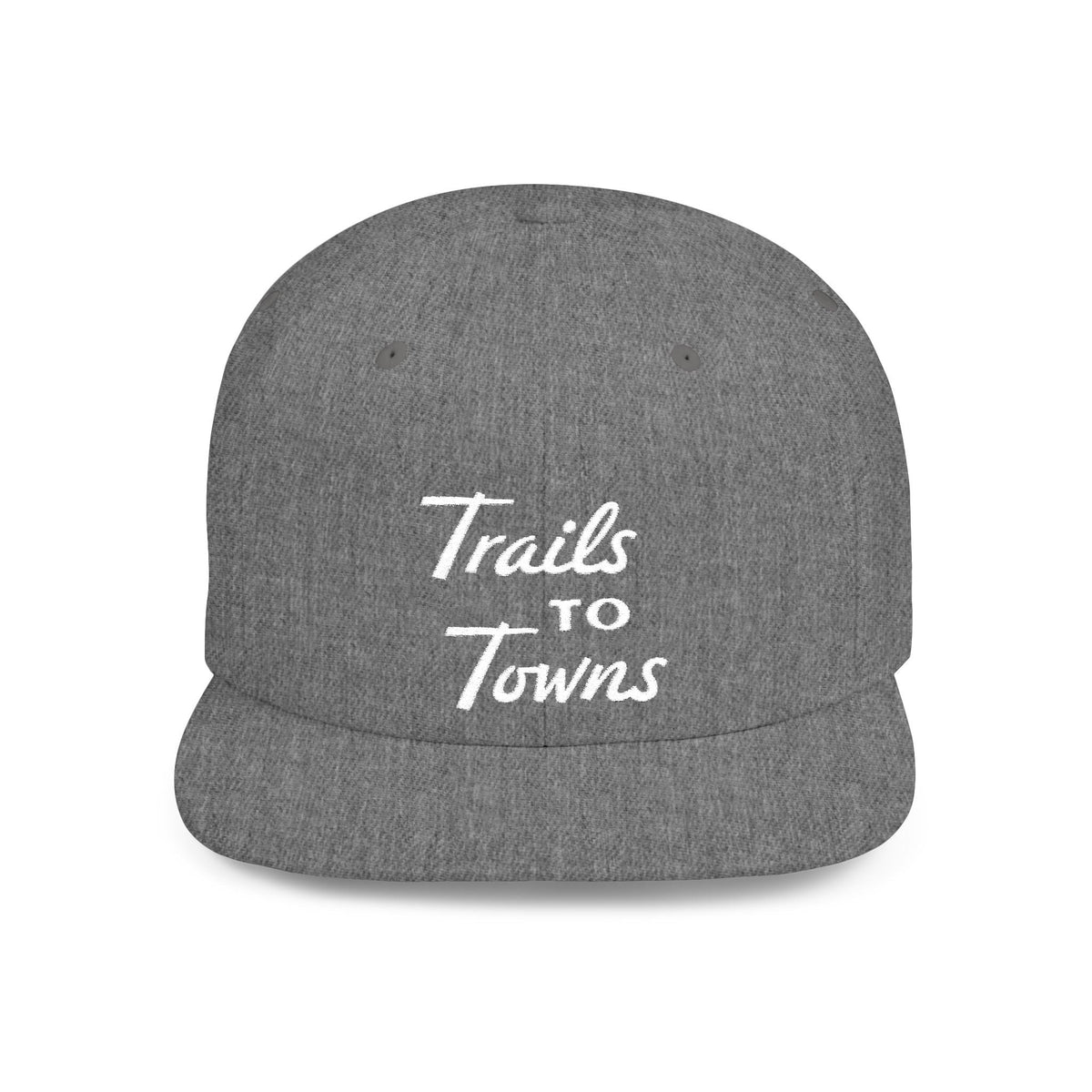 Trails to Towns by Greg Goad | Embroidered Flat Bill Snapback - Hats | ShirtyAgents