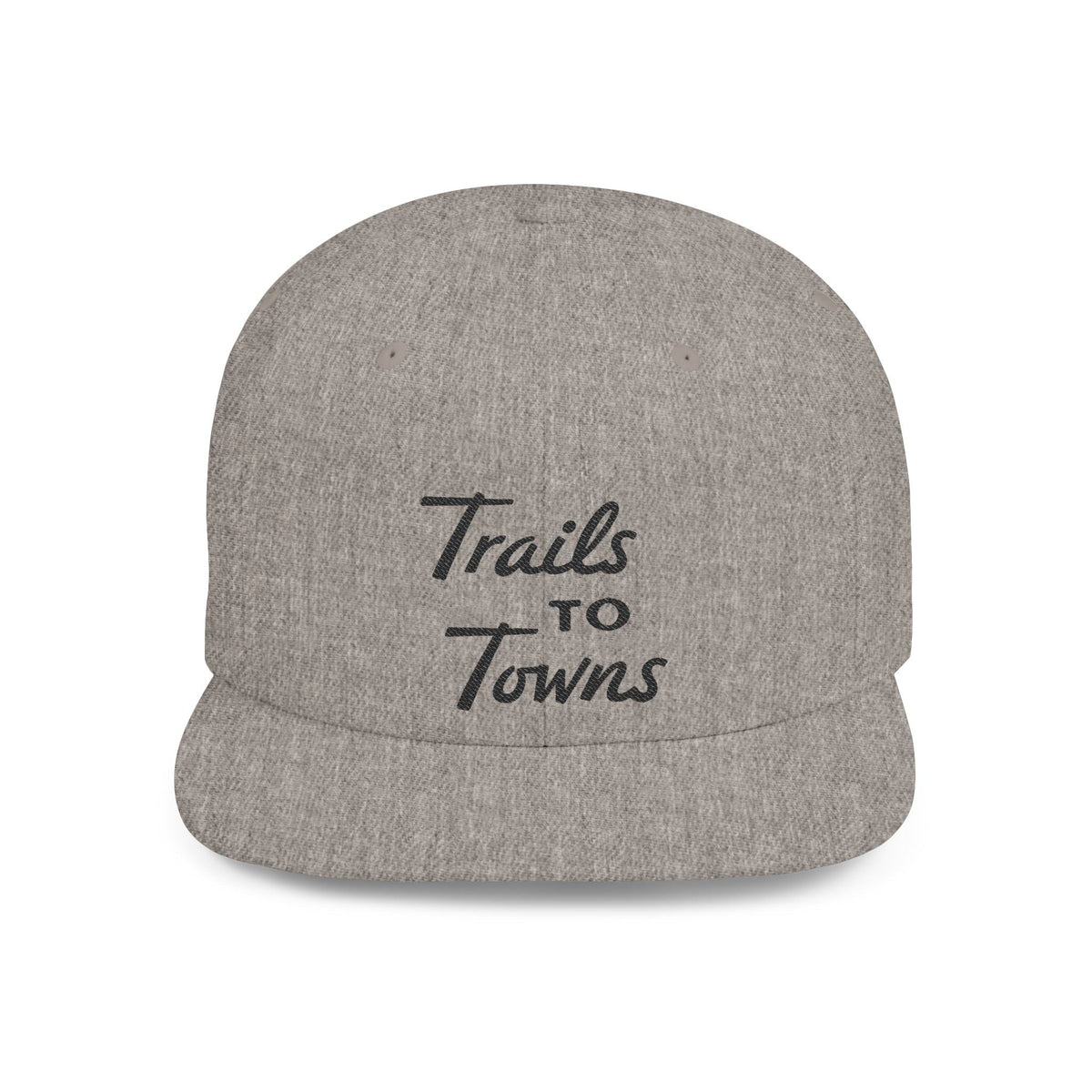 Trails to Towns by Greg Goad | Embroidered Flat Bill Snapback - Hats | ShirtyAgents