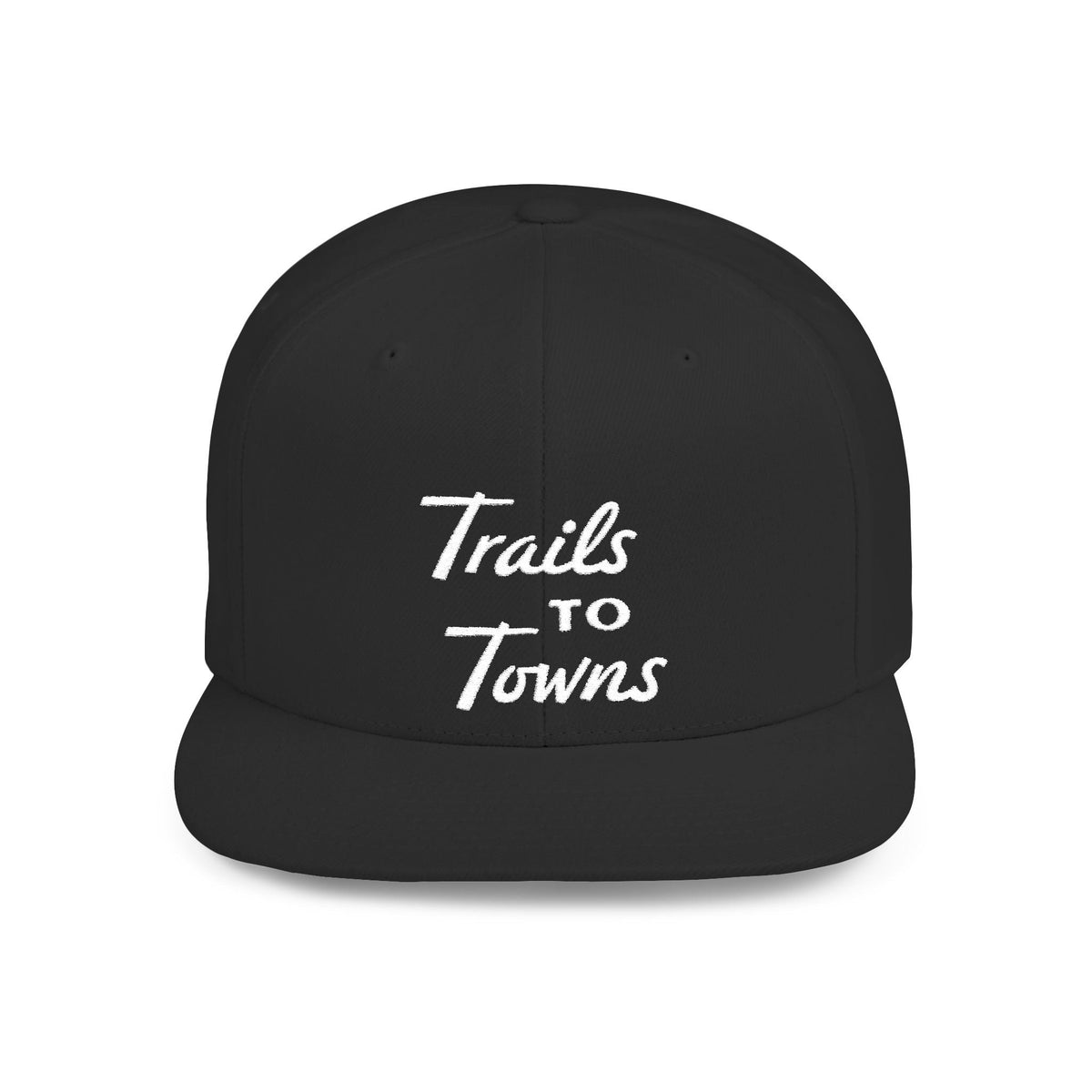 Trails to Towns by Greg Goad | Embroidered Flat Bill Snapback - Hats | ShirtyAgents