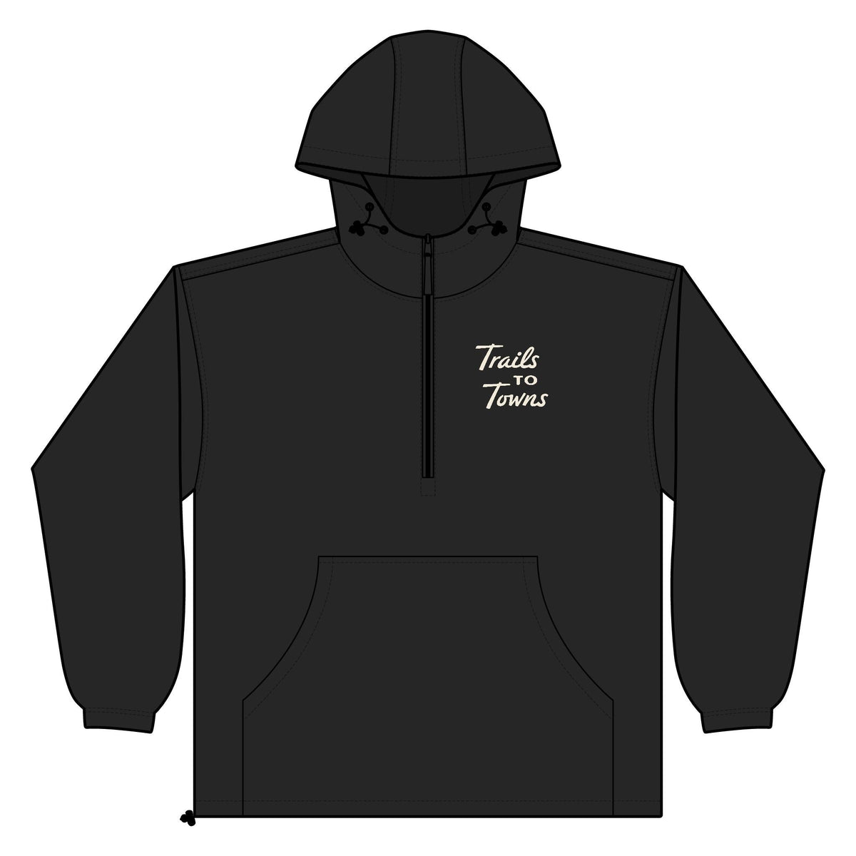 Trails to Towns by Greg Goad | Hooded Windbreaker Pullover - Outerwear | ShirtyAgents