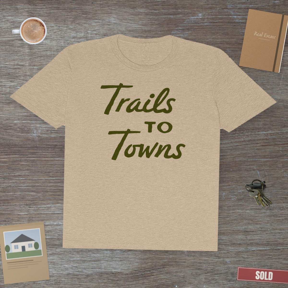 Trails to Towns by Greg Goad | Soft Premium Tee - T-Shirt | ShirtyAgents